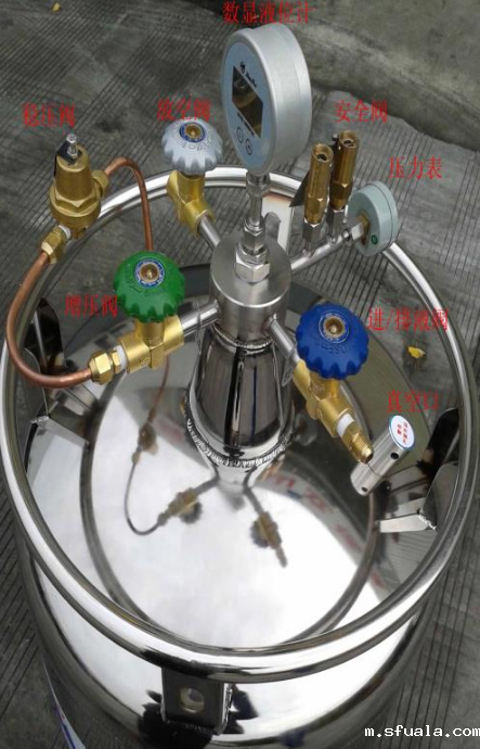 自增压液氮罐各个阀门